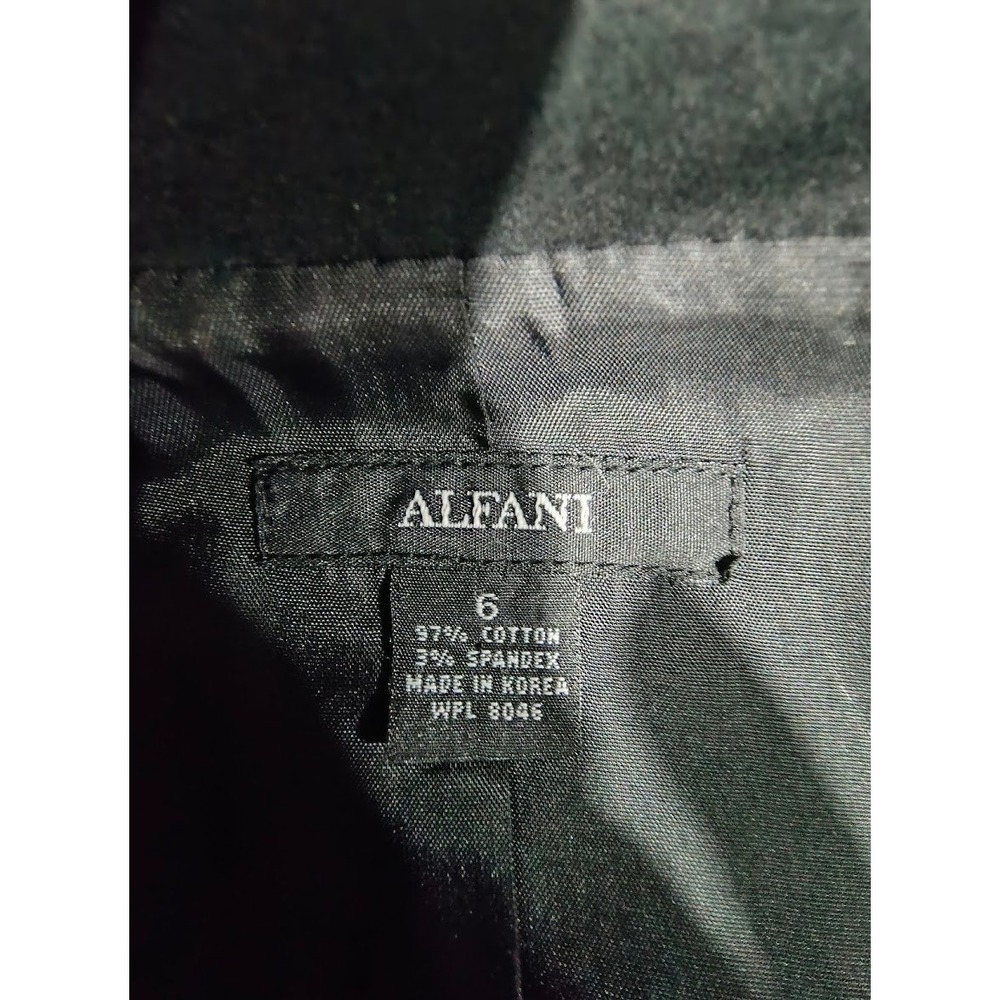 Alfani Womens Black Zip Front Utility Pocket Tailored Jacket Size 6 Cotton Blend - Picture 5 of 6